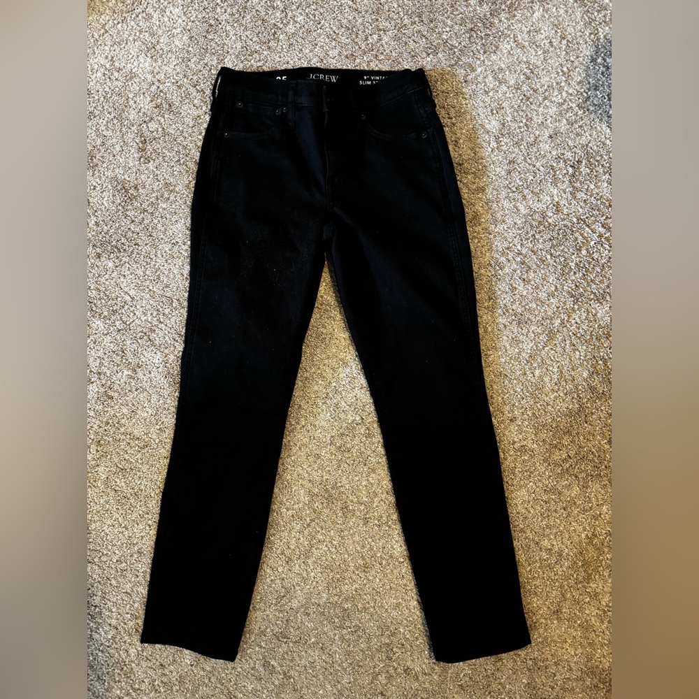 J. Crew Women's Black Straight Leg Jeans